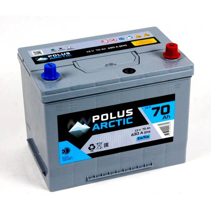 Аккумулятор POLUS ARCTIC 70 (D26L) борт. обр. пол. 630A 260x175x220