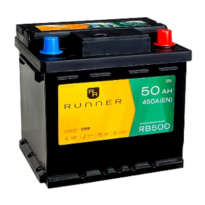 Аккумулятор RUNNER RB500 50R обр. пол. 450A 207x175x190
