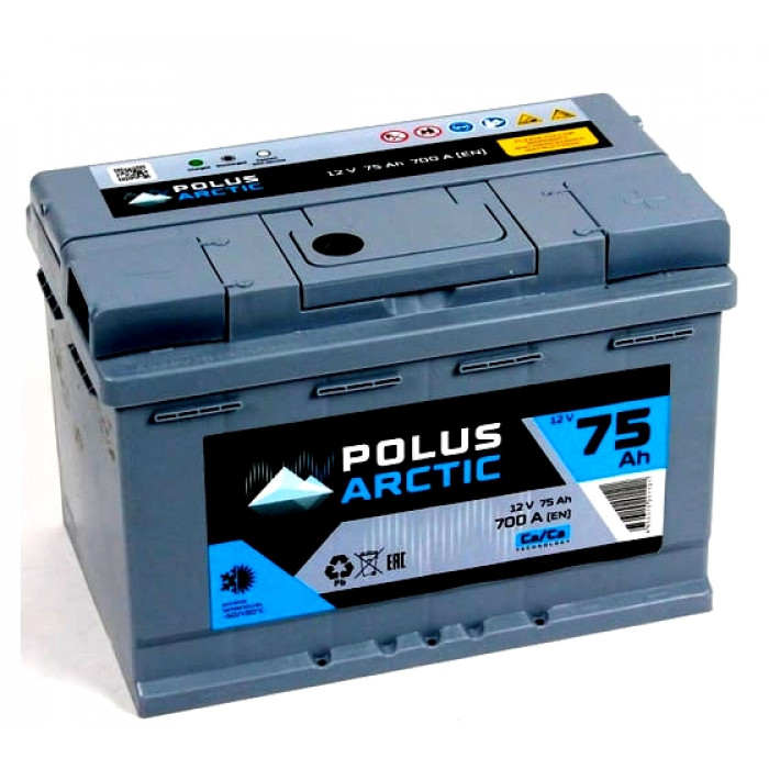 Аккумулятор POLUS ARCTIC 6СТ-75 обр. пол. 700А 278x175x190