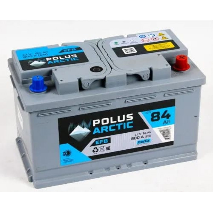 Аккумулятор POLUS ARCTIC EFB 84R обр. пол. 800A 315x175x190