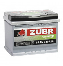 Аккумулятор Zubr Pemium 63L прям. пол. 640А 242х175х190