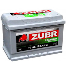 Аккумулятор Zubr Pemium 77R обр. пол. низкий 720А 278×175×175