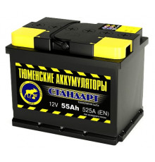 Аккумулятор Тюменский СТАНДАРТ 55L прям. пол. 525A 242x175x190