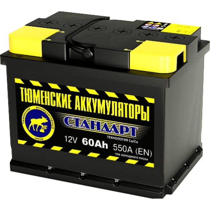 Аккумулятор Тюменский СТАНДАРТ 60L прям. пол. 550A 242x175x190