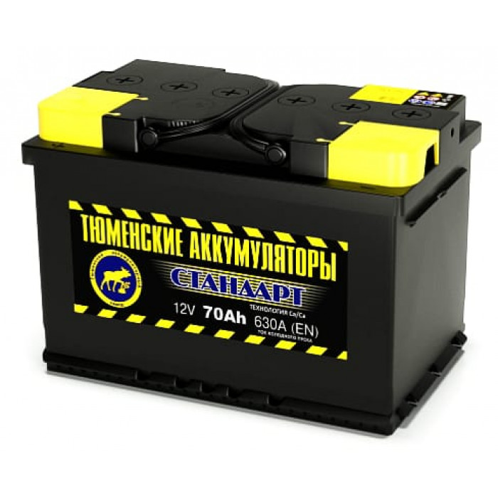 Аккумулятор Тюменский СТАНДАРТ 70L прям. пол. 630A 278x175x190