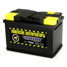 Аккумулятор Тюменский СТАНДАРТ 75L прям. пол. 660A 278x175x190
