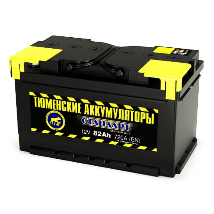Аккумулятор Тюменский СТАНДАРТ 82R обр. пол. 720A низкий 315x175x175