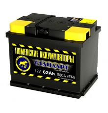 Аккумулятор Тюменский СТАНДАРТ 62R обр. пол. 580A 242x175x190