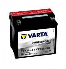 Аккумулятор Мото VARTA Powersports AGM 4Ач 80А обр. пол. 114x71x106 (YTX5L-BS, YTZ7S) (504 012 003)