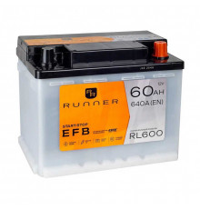 Аккумулятор RUNNER EFB RL600 60R обр. пол. 640A 242x175x190