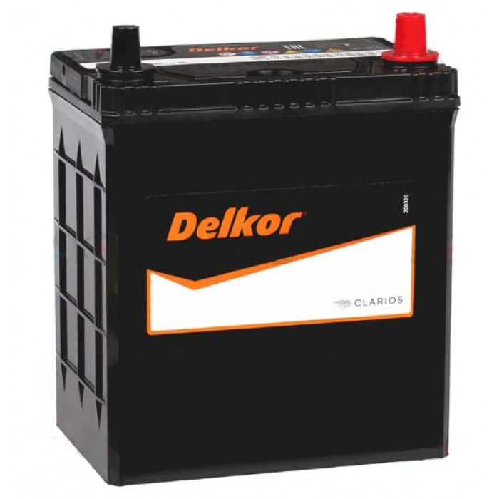 Аккумулятор Delkor 46B19L 40R обр. пол. тонкие клеммы 370A 187x127x220