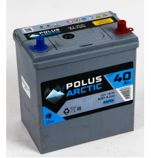 Аккумулятор POLUS ARCTIC 40B19L 40R тонкие клеммы обр. пол. 300A 186x127x220