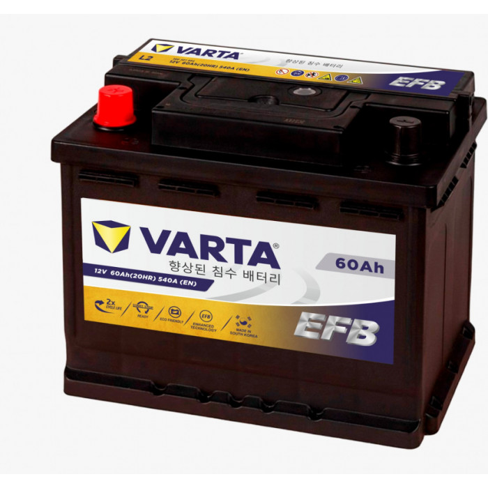 Аккумулятор Varta EFB L2 60L прям. пол. 540A 242x175x190