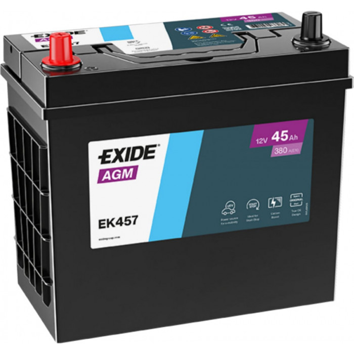 Аккумулятор EXIDE Start-Stop AGM B24 45L прям. пол. 380А 238x128x220 (EK457) France
