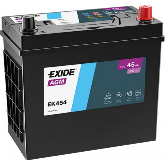 Аккумулятор EXIDE Start-Stop AGM B24 45R обр. пол. 380А 238x128x220 (EK454) France