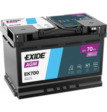 Аккумулятор EXIDE Start-Stop AGM 70R обр. пол. 760А 278x175x190 (EK700) France