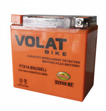 Аккумулятор для мототехники VOLAT iGEL 14Ач 200А прям. пол. 150x87x145 (YTX14-BS, СТ 1214)