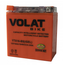 Аккумулятор для мототехники VOLAT iGEL YTX16-BS 16Ач 230А прям. пол. 150x87x161 (YTX16-BS, СТ 1216.1)