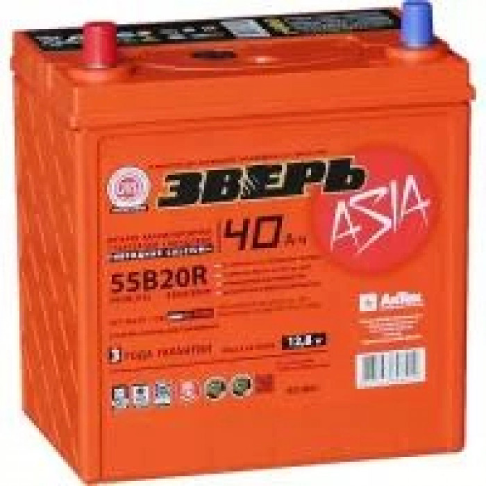 Аккумулятор Зверь Asia 38L прям. пол. 440А 187х128х225
