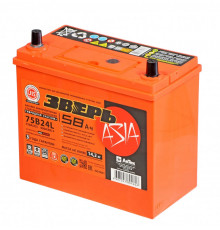 Аккумулятор Зверь Asia 58R обр. пол. 600A тонк.кл. 238х128х225