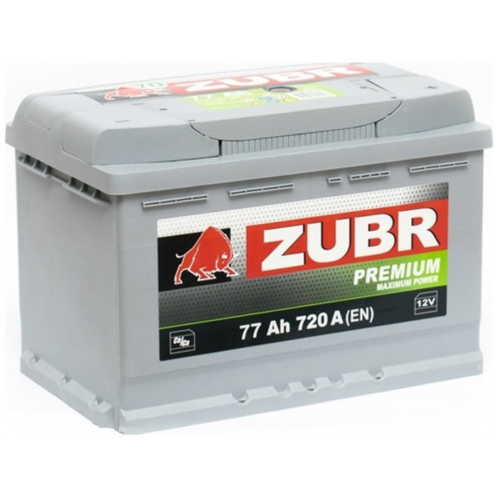 Автомобильный аккумулятор Zubr Premium LB3 77R+ 730А обр. пол. 278x175x175