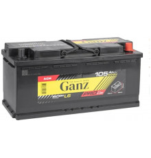 Автомобильный аккумулятор GANZ PRO-Line AGM 105R+ L6 EN 950А обр. пол. 393x175x190