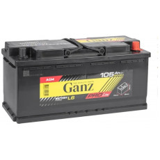 Автомобильный аккумулятор GANZ PRO-Line AGM 105R+ L6 EN 950А обр. пол. 393x175x190