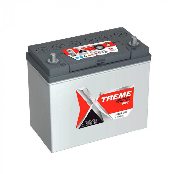 Аккумулятор XTREME +EFB 75B24R 59L прям. пол. тонкие клеммы 540A 238x129x220