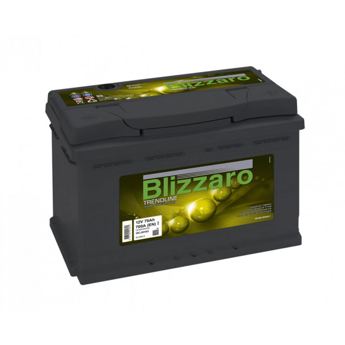Аккумулятор BLIZZARO TRENDLINE 75R обр. пол. 700А 278x175x190