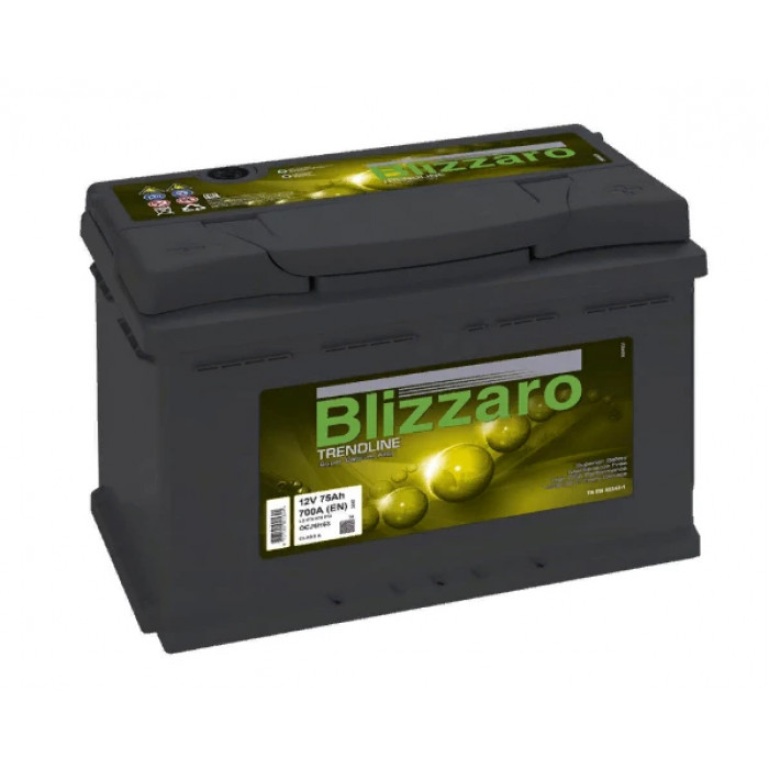 Аккумулятор BLIZZARO SILVERLINE 75R обр. пол. 700А 278x175x190