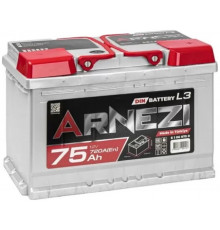 Автомобильный аккумулятор Arnezi DIN SMF 75R+ L3 EN 720А  обр. пол. 278x175x190