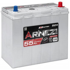 Автомобильный аккумулятор Arnezi JIS SMF 55R+ B24L EN 480А обр. пол. 238x128x220