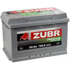 Автомобильный аккумулятор Zubr Premium L3 80R+ 820А обр. пол. 278x175x190