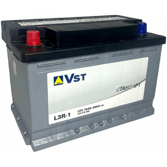 Автомобильный аккумулятор Vst Standart L3 74L 680А пр. пол. 278x175x190