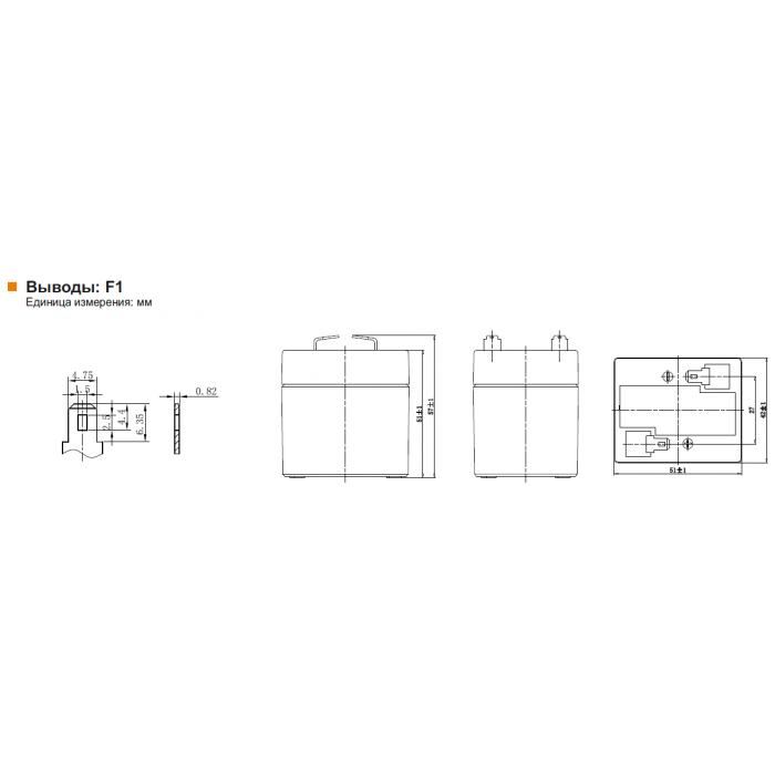 Аккумулятор Leoch DJW6-1.0