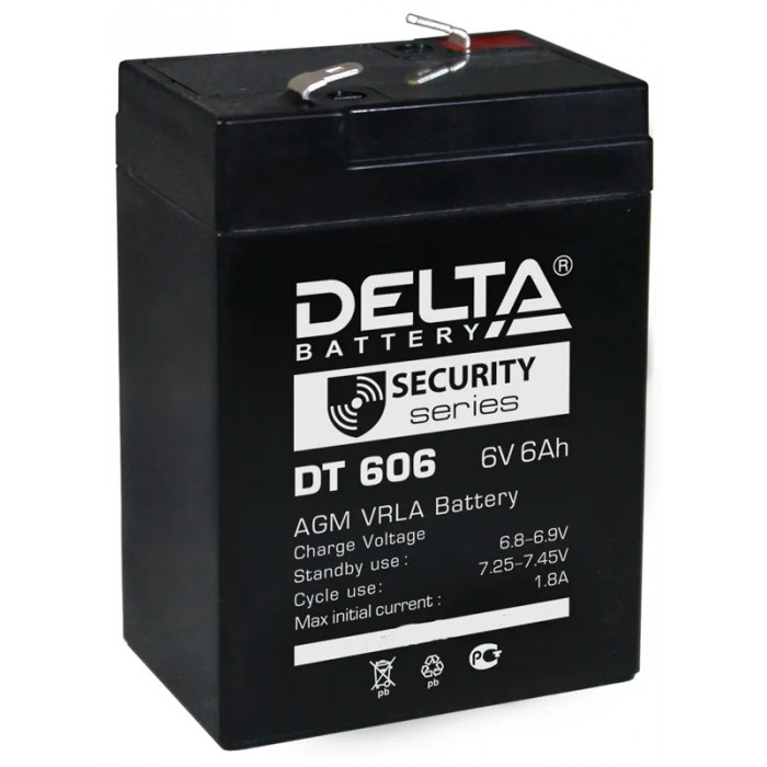 Аккумулятор Delta DT 606 1,8А 6Ач 70x47x107