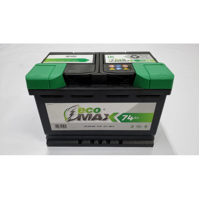 Аккумулятор ECOMAX 74R обр. пол. 680A 278x175x190