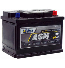Автомобильный аккумулятор Vst AGM L2 60R+ 660А обр. пол. 242x175x190