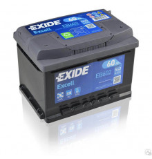 Аккумулятор EXIDE Excell EB602 60R обр. пол. низкий 540А 242x175x175