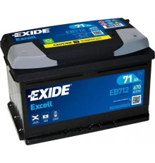 Аккумулятор EXIDE Excell EB712 71R обр. пол. низкий 670А 278x175x175