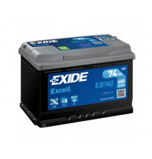 Аккумулятор EXIDE Excell EB740 74R обр. пол. 680А 276x175x190