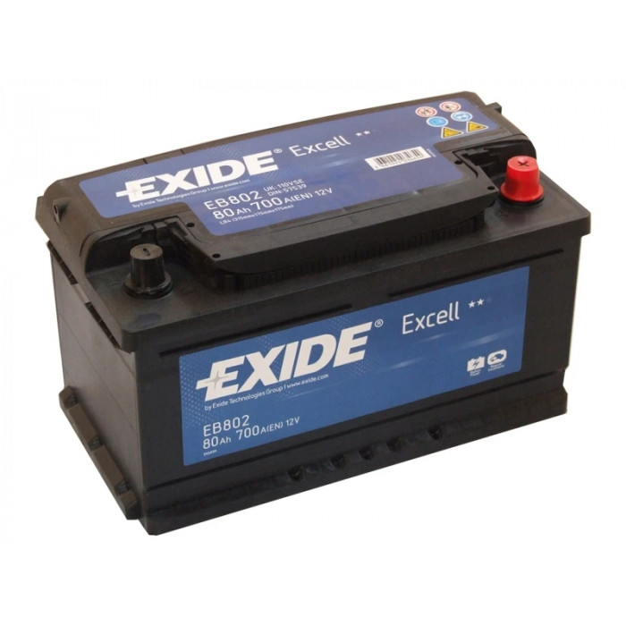 Аккумулятор EXIDE Excell 80R обр. пол. 700А 315x175x175