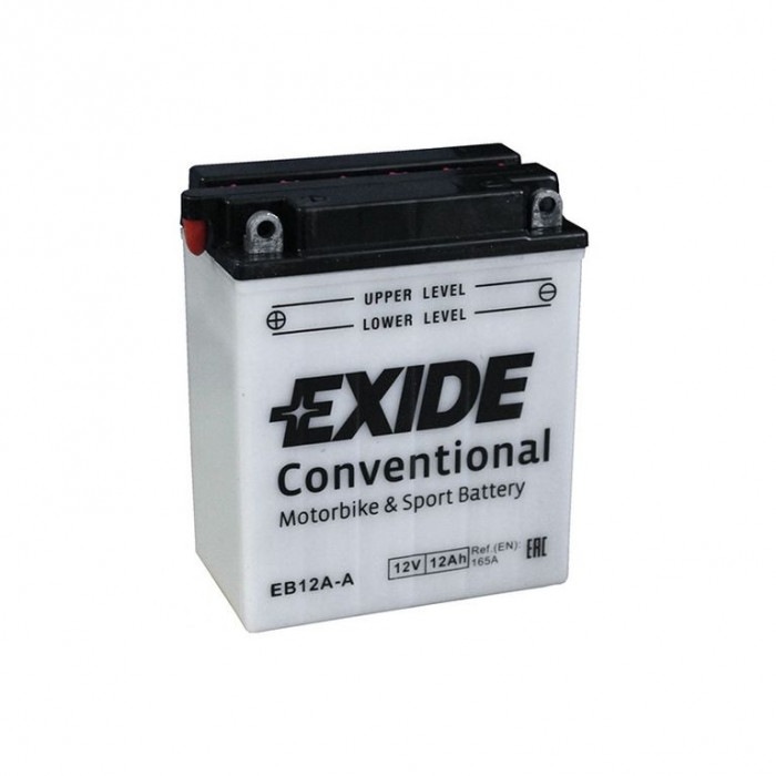 Аккумулятор EXIDE CONVENTIONAL EB12A-A 12Ач 165A прям. пол. 134x80x160
