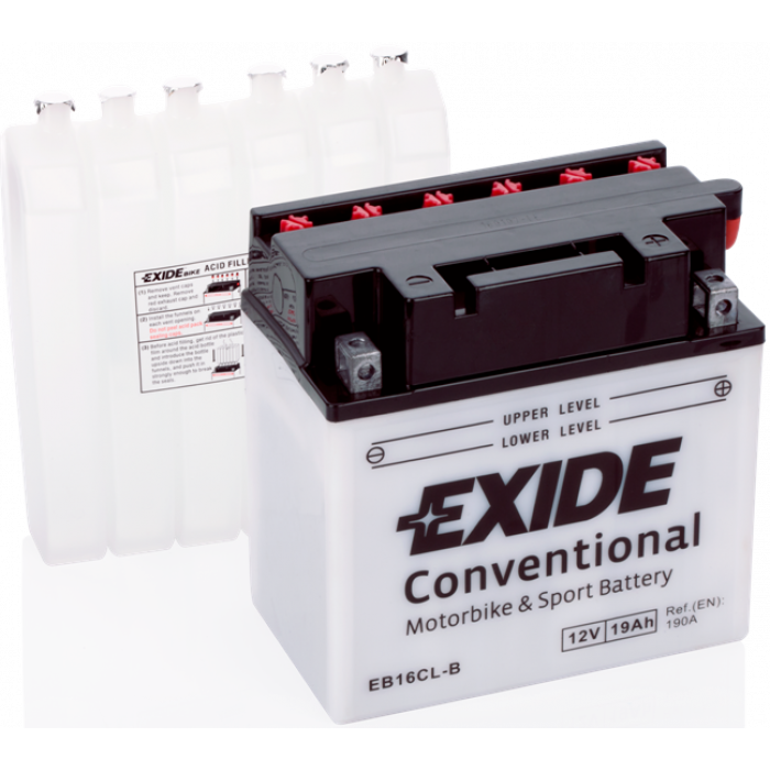 Аккумулятор EXIDE CONVENTIONAL EB16CL-B 19Ач 190A обр. пол. 175x100x175