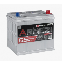 Автомобильный аккумулятор Arnezi JIS SMF 65R+ D23L EN 600А  обр. пол. 232x173x220