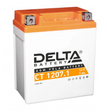 Аккумулятор Мото DELTA CT 1207.1 7Ач 100A обр. пол. 114x70x132 (YTX7L-BS)