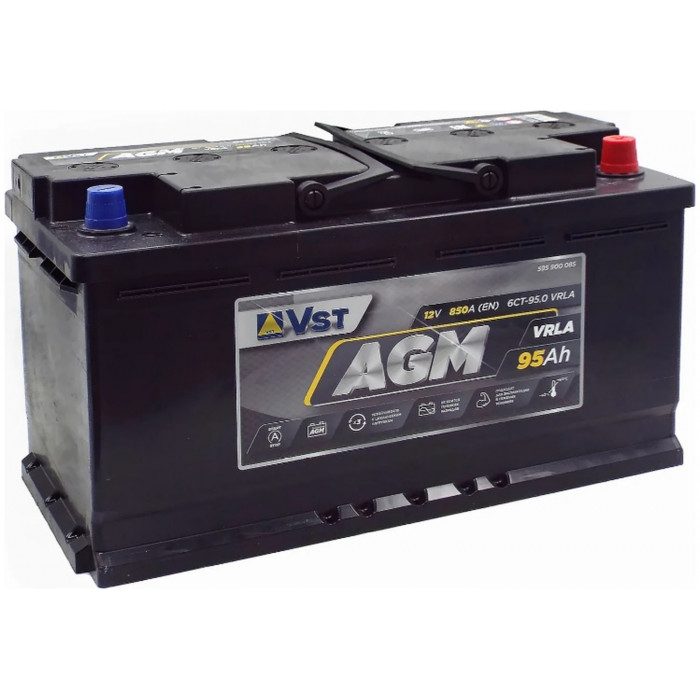 Автомобильный аккумулятор Vst AGM L5 95R+ 850А обр. пол. 353x175x190