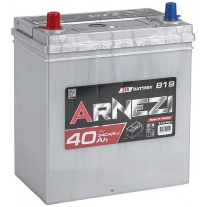 Автомобильный аккумулятор Arnezi JIS SMF 40L+ NS40 B19R EN 340А  пр. пол. 187x127x220