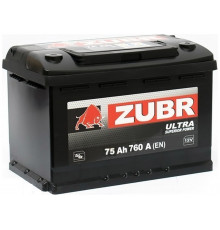 Автомобильный аккумулятор Zubr Ultra L3 75L 760А пр. пол. 278x175x190