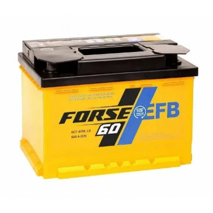 Аккумулятор FORSE EFB 60L прям. пол. низкий 620A 242x175x175